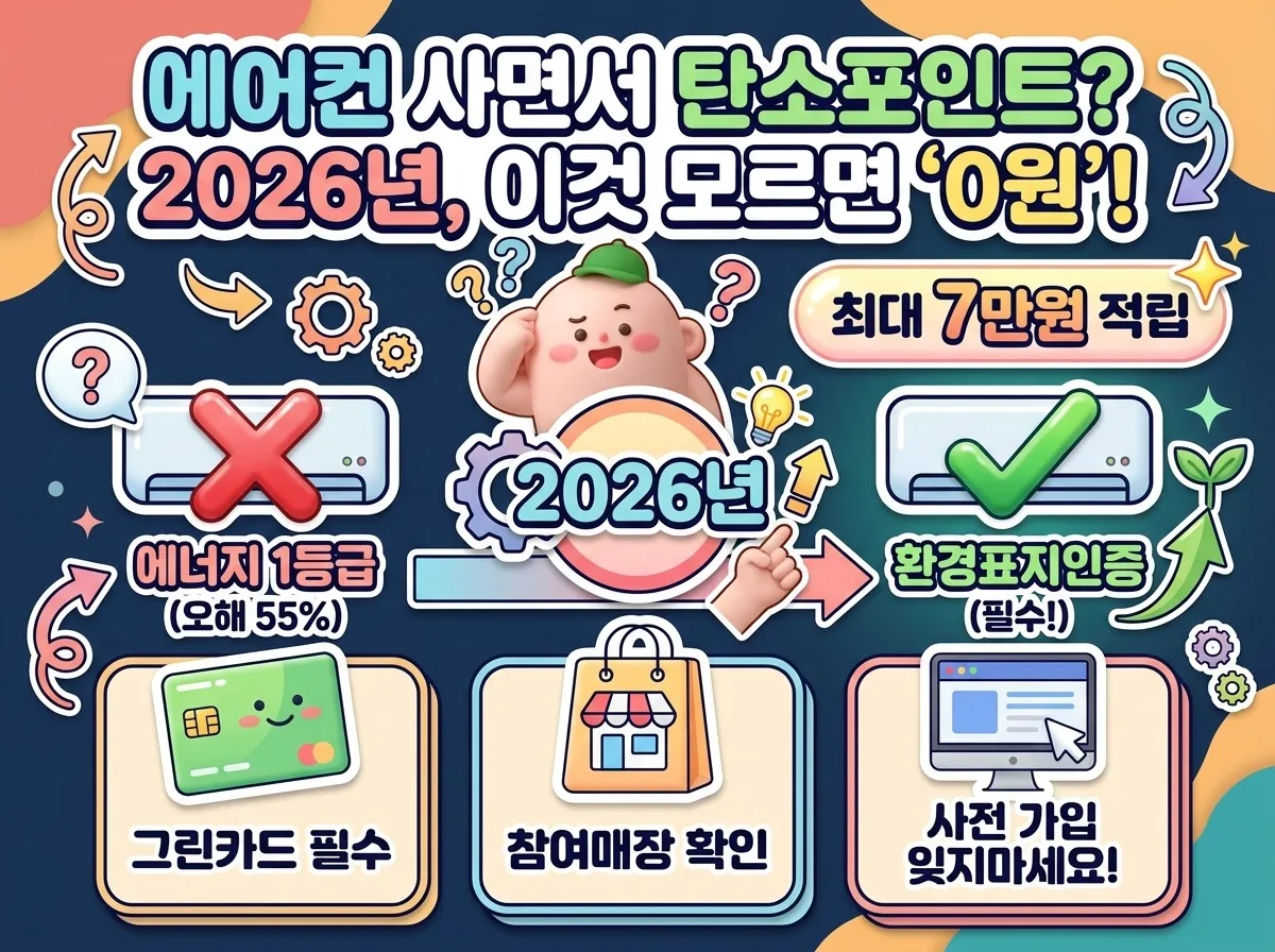 탄소중립포인트 에어컨 구매 시 적립 가능할까? 2026년 오해와 주의점