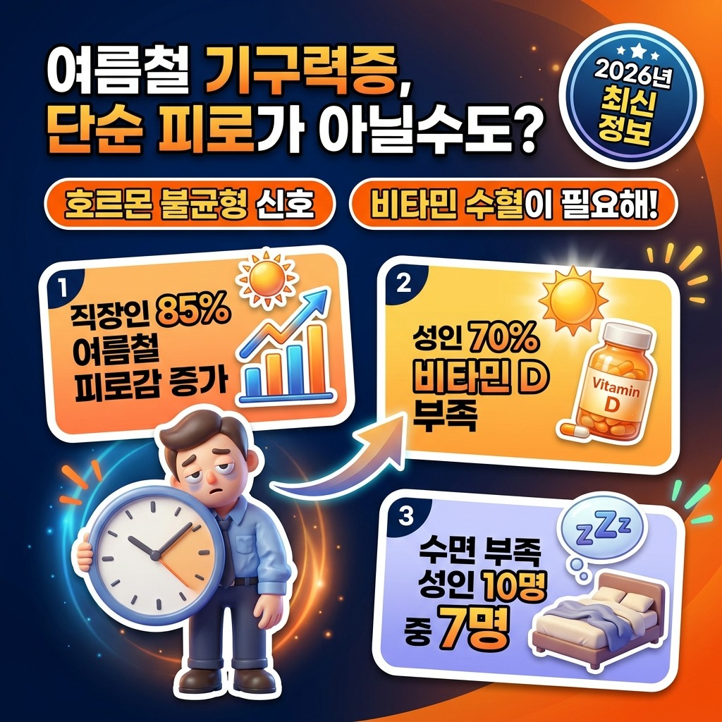 직장인 여름철 무기력증, 호르몬 불균형 신호와 현명한 비타민 섭취법 3가지