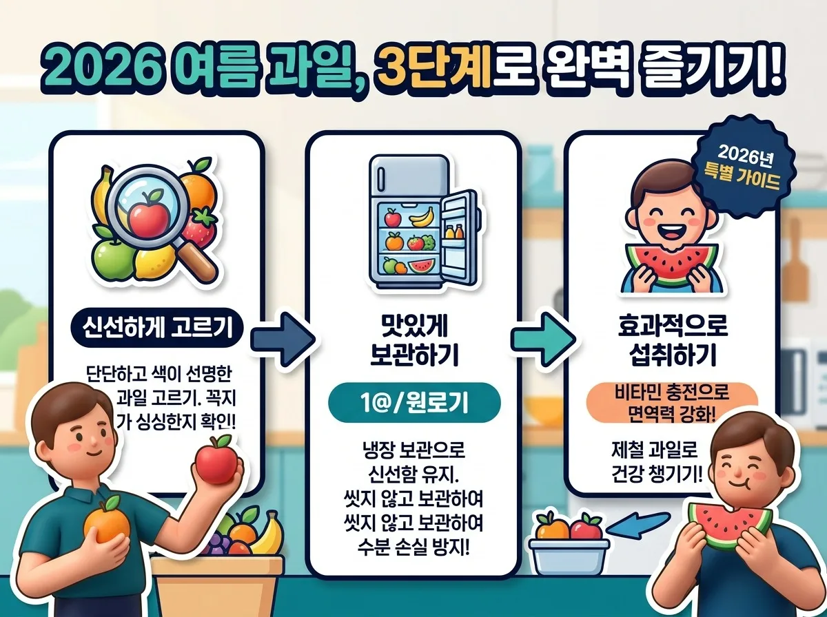 2026년 여름, 더위 이기는 여름 과일 7가지: 수분 보충과 건강 관리 핵심 이미지 1
