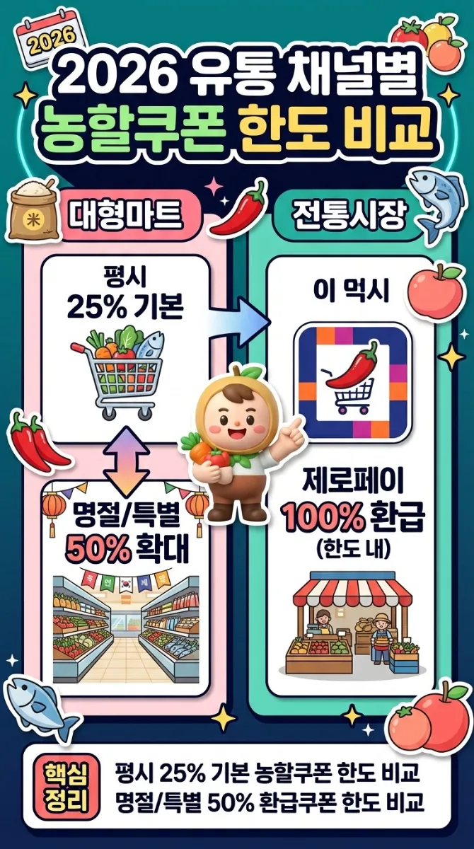 농축수산물 할인쿠폰 2026년 한도와 매달 발급 여부, 자주 틀리는 3가지 오해 이미지 1