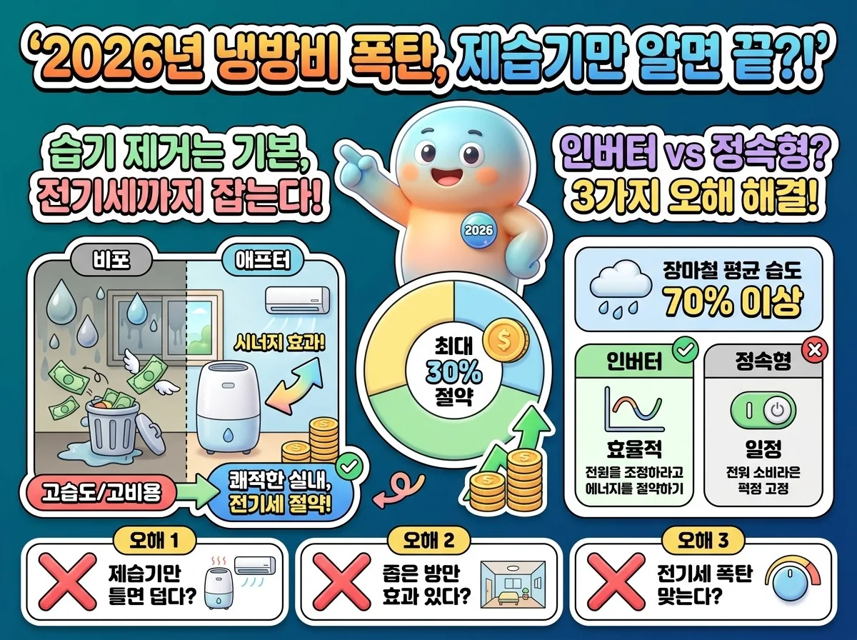 2026년 냉방비 아끼는 제습기, 현명한 선택과 흔한 오해 3가지