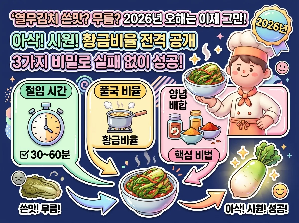열무김치 황금레시피 3가지 오해, 2026년 여름엔 속지 마세요!