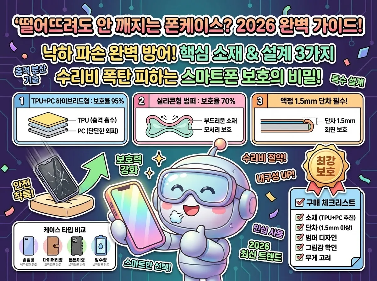 스마트폰 케이스 추천 기준, 낙하 파손 막는 소재와 설계 3가지