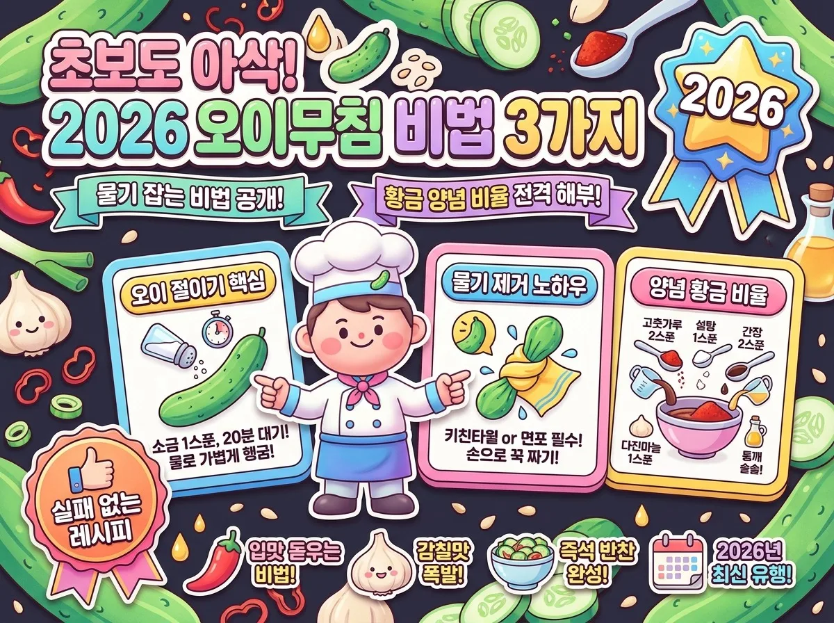 2026년 오이무침, 이 3가지 '오해'만 피하면 성공! (초보도 실패 없는 비법)