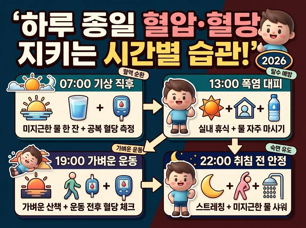 무더위 속 혈압·혈당 관리법, 2026년 여름철 건강을 위협하는 3가지 오해 이미지 1