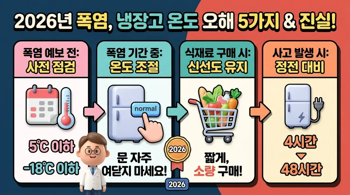 2026년 폭염 속 식재료 보관법, 냉장고 온도 5가지 오해와 진실 이미지 1