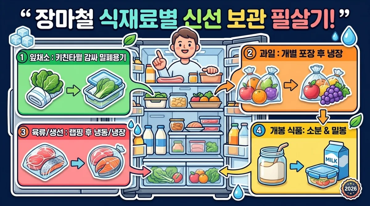 2026년 장마철 냉장고 음식 보관: 신선도 오래 유지하는 3가지 핵심 습관 이미지 2