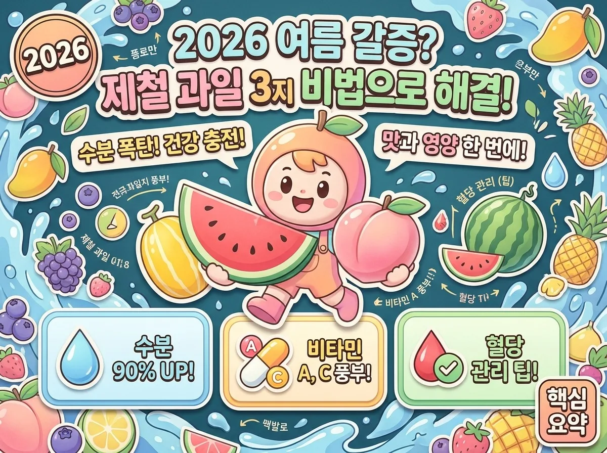 2026년 여름, 갈증 해소에 딱! 제철 과일 현명하게 즐기는 3가지 방법