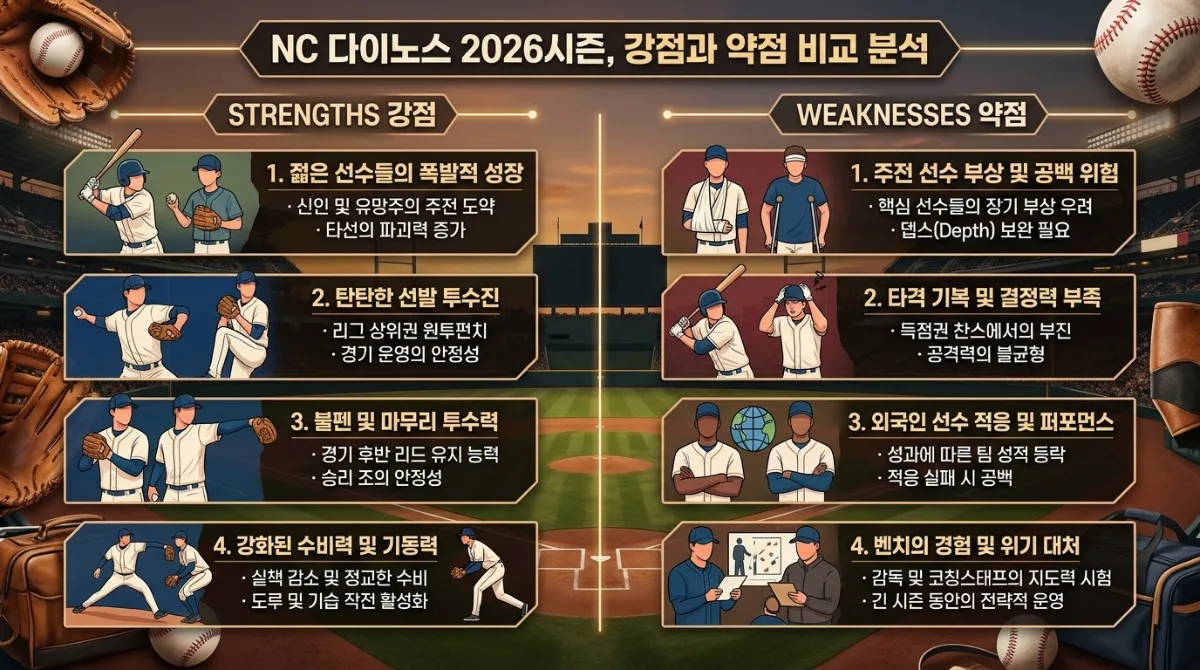 NC 다이노스 2026년 순위 하락, 3가지 핵심 원인과 반전 가능성 진단 이미지 1