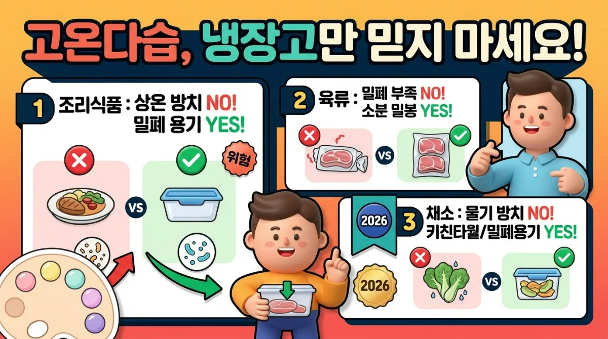 고온다습 계절 냉장고 음식, 2026년 흔한 실수 5가지와 보관법 이미지 1