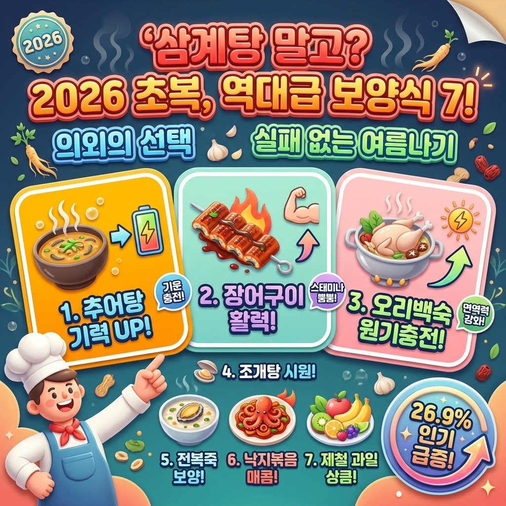 초복, 삼계탕 외 몸보신 음식 7가지: 의외의 선택과 주의점