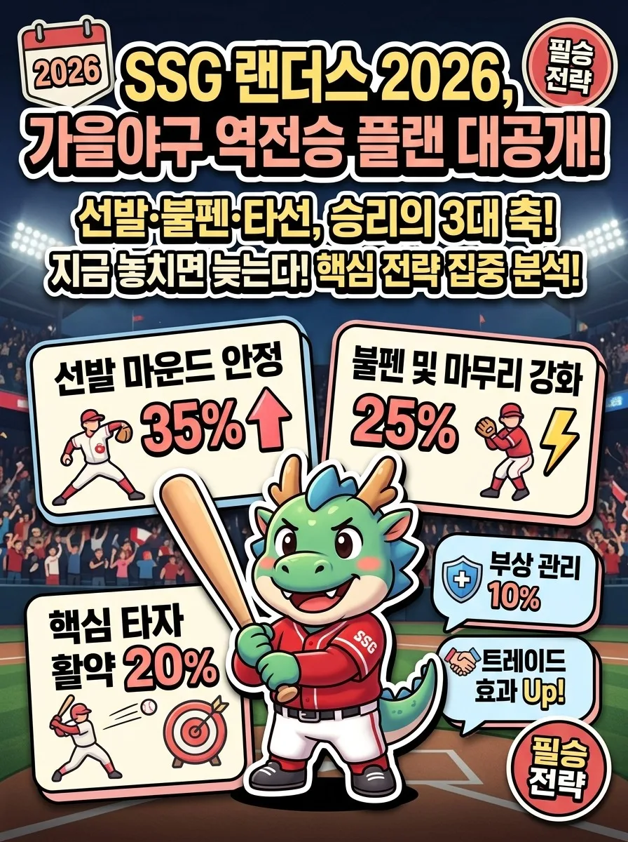 SSG 랜더스, 2026년 후반기 순위 경쟁 3가지 핵심 전략은?