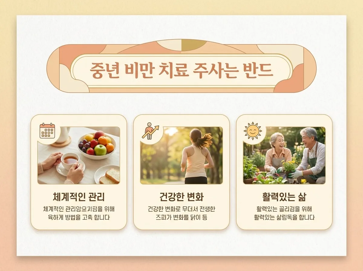 2026년 중년 비만 치료 주사, 흔한 오해와 현명한 활용 3가지 핵심