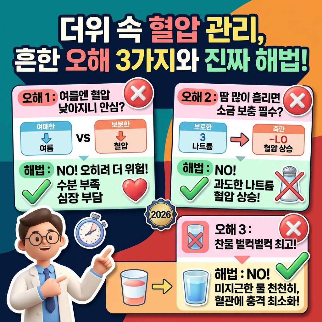 더위 속 혈압 관리, 2026년 여름 건강을 위한 3가지 오해와 해법 이미지 1