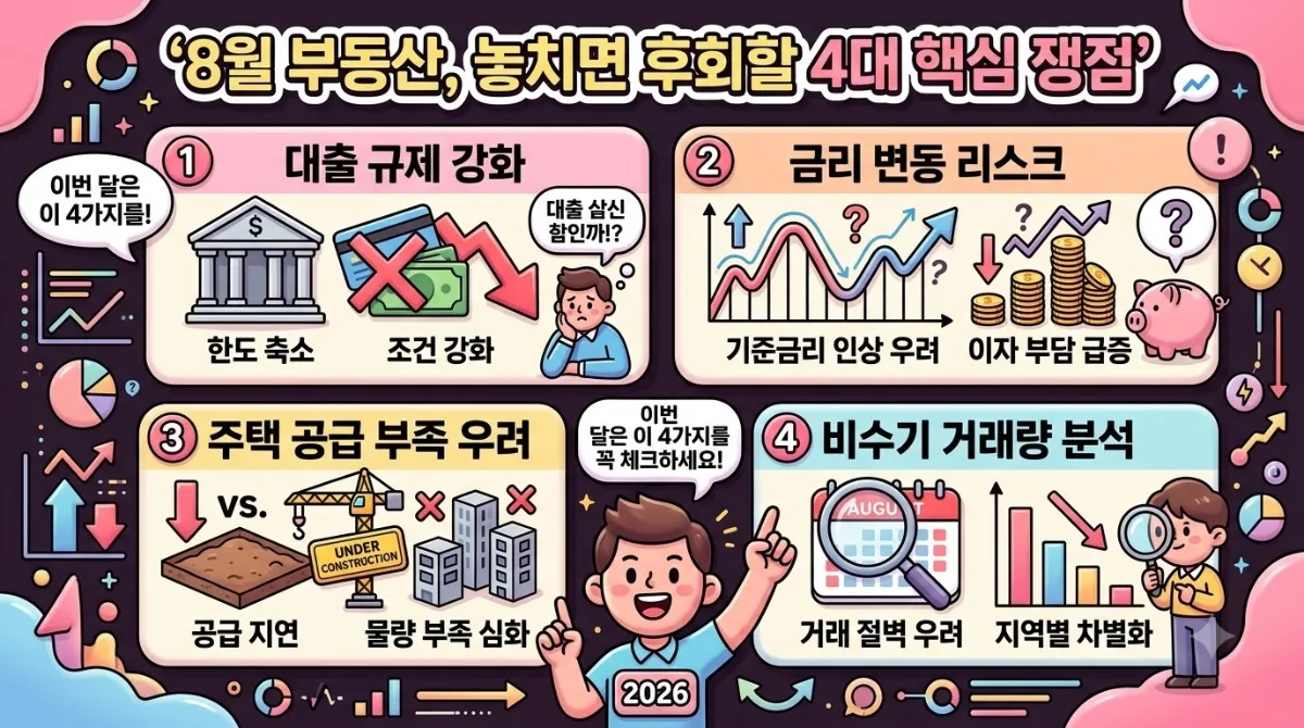 8월 부동산 시장 분위기, 2026년 꼭 피해야 할 3가지 실수 이미지 2