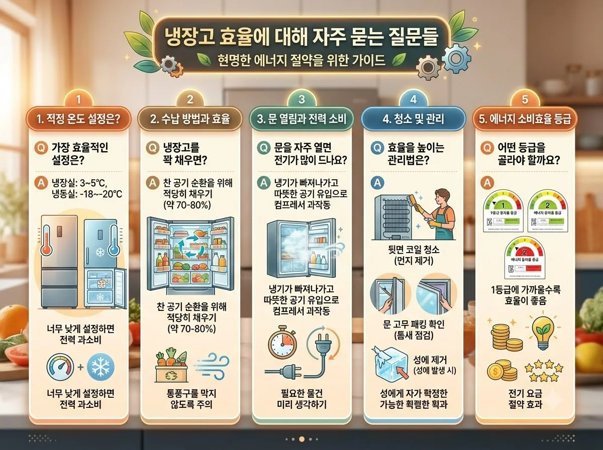 냉장고 전기요금 절약법, 2026년 여름철 고지서 줄이는 5가지 핵심 비결 이미지 1