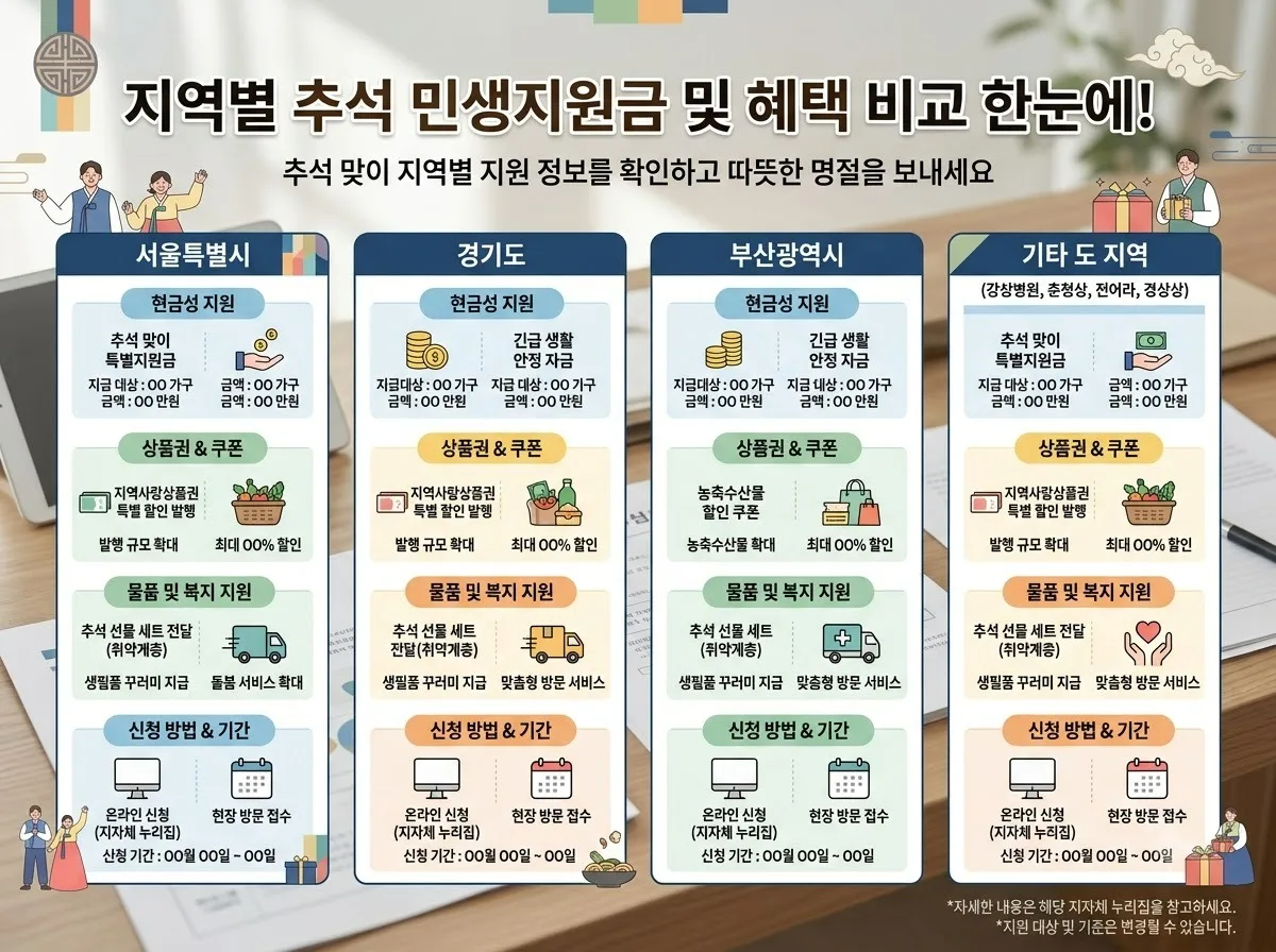 2026년 추석 전 민생지원금 지역별 지급 금액과 신청 방법 총정리 이미지 1