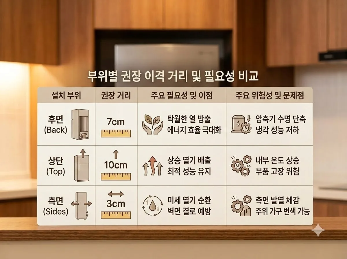 냉장고 주변 공간 좁으면 전기세 늘어날까? 2026년 필수 배치 가이드 이미지 2
