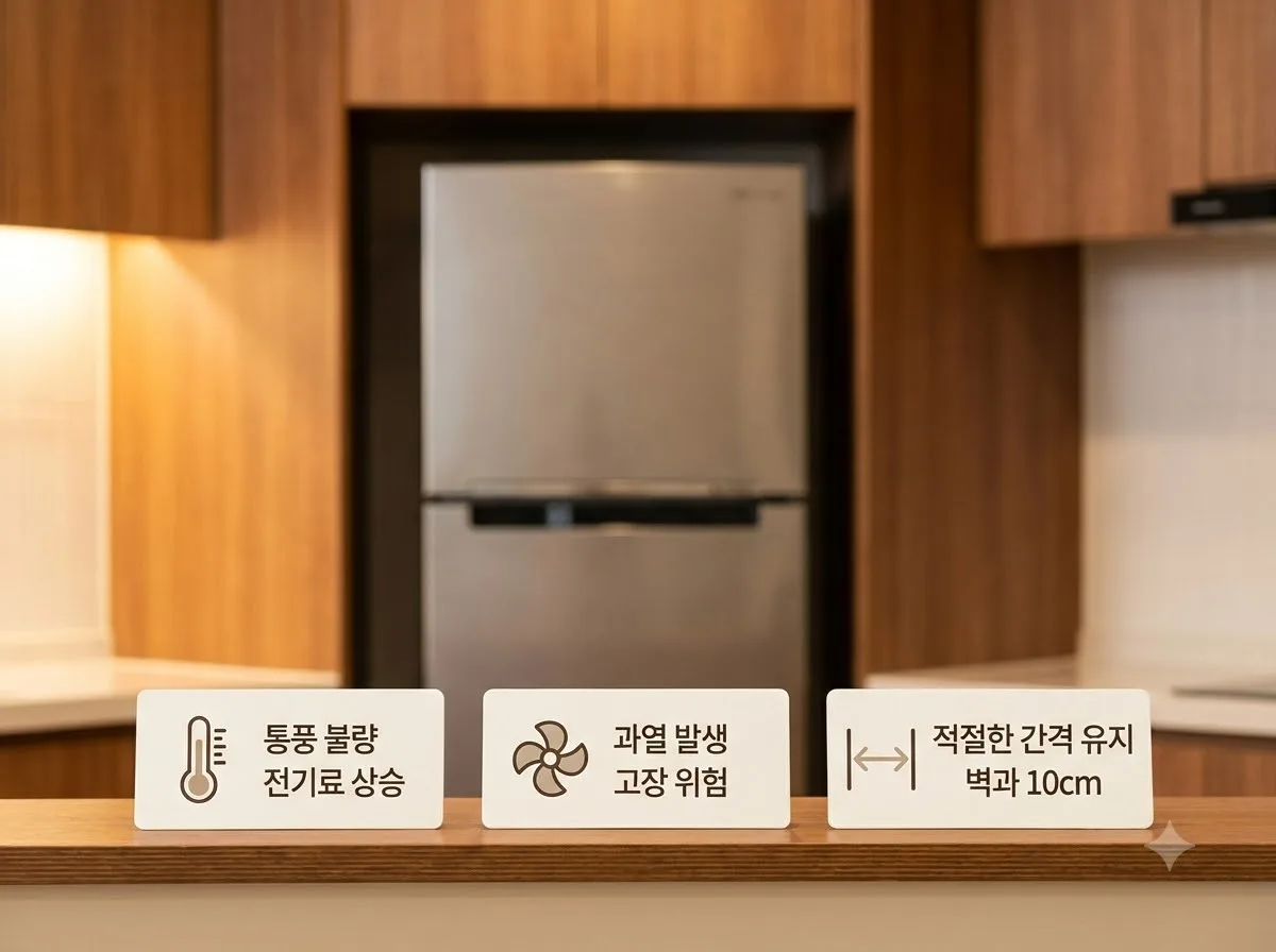 냉장고 주변 공간 좁으면 전기세 늘어날까? 2026년 필수 배치 가이드