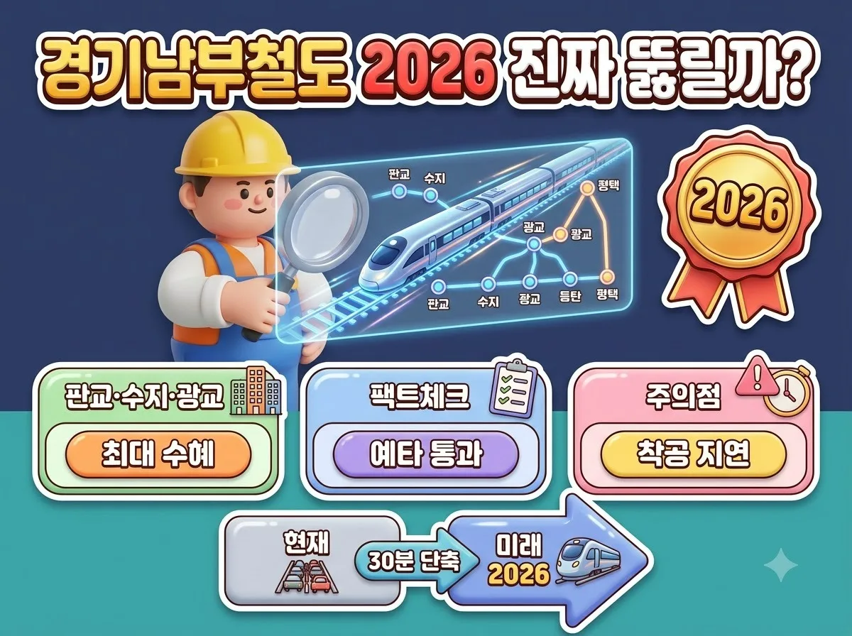경기남부광역철도 판교·수지·광교 노선 2026년 실현 가능성과 주의점