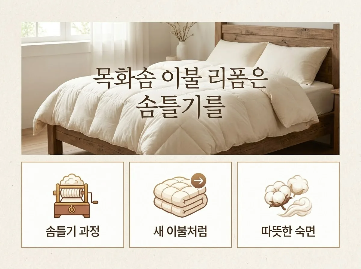 목화솜 이불 솜틀기 비용과 2026년 리폼 전 꼭 확인해야 할 3가지 주의점