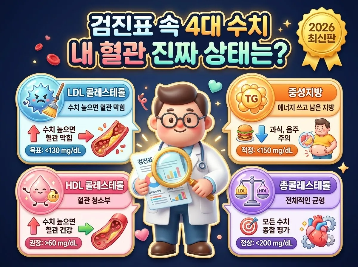 고지혈증 검사 결과에서 꼭 확인해야 할 수치 4가지와 판정 기준