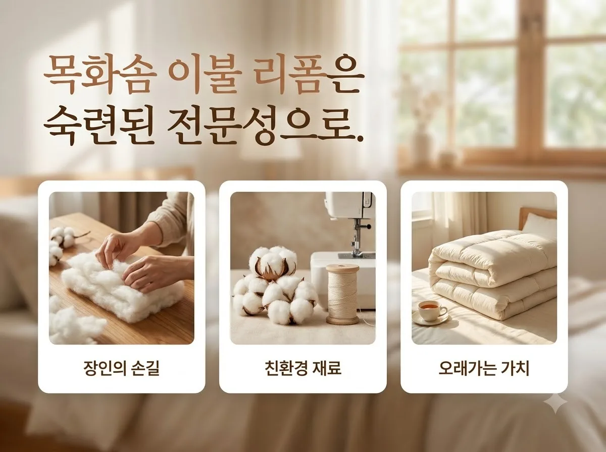 목화솜 이불 리폼 업체 선정 시 주의점과 2026년 예상 비용 가이드