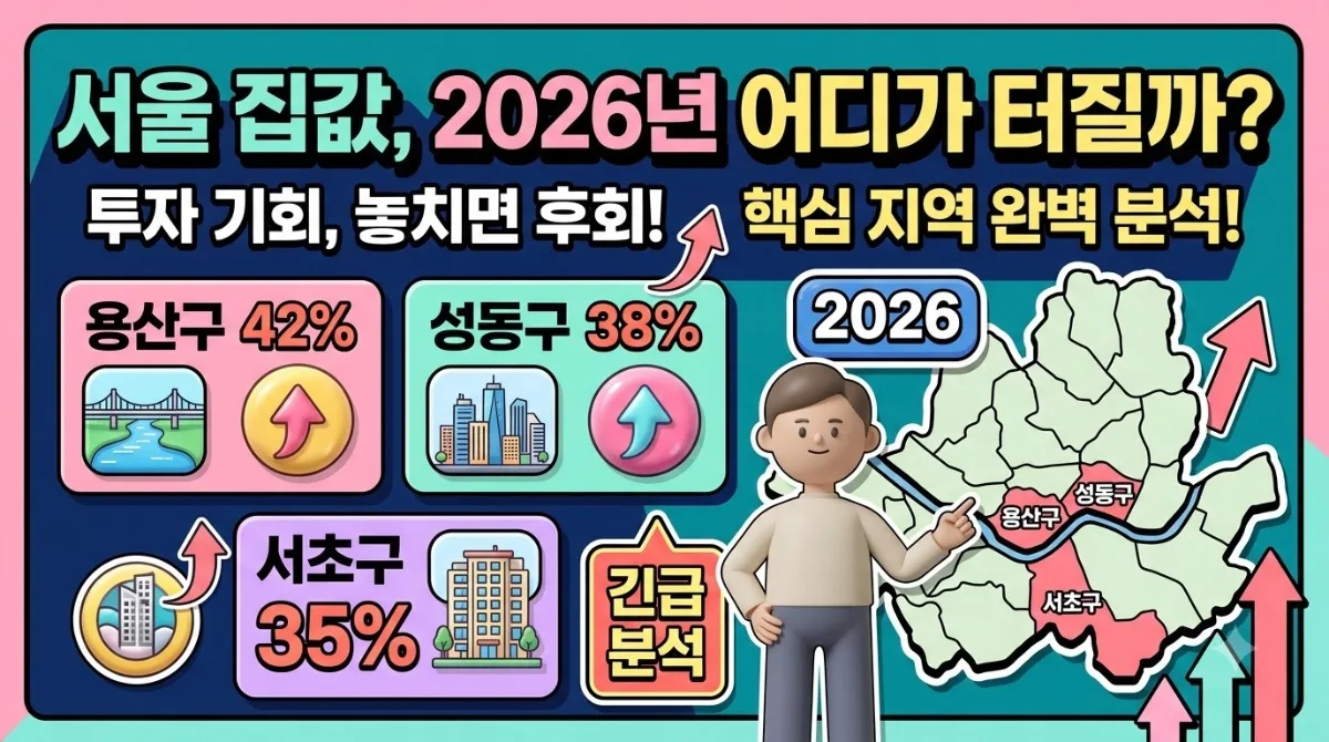 서울에서 집값 많이 오른 지역 어디일까? 2026년 상승 지역 분석