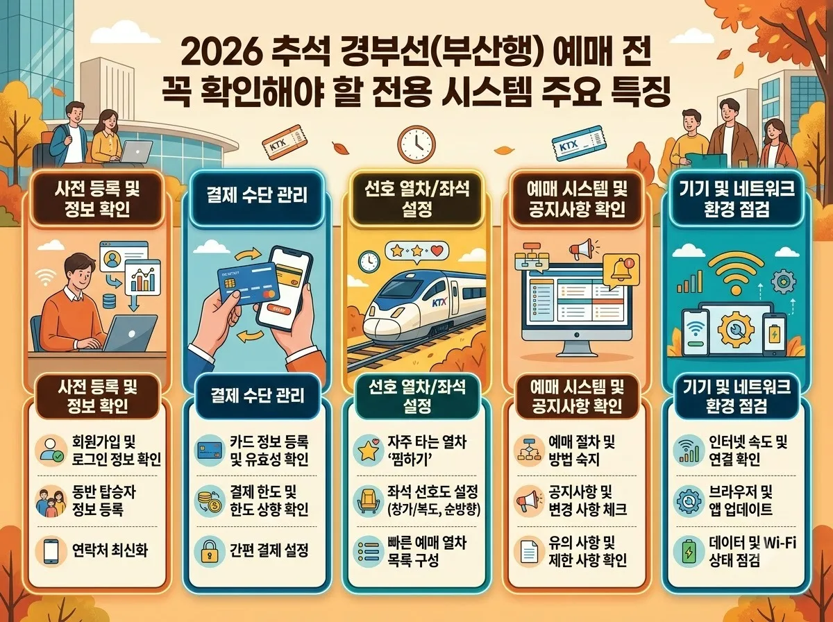 경부선 부산행 추석 열차표 2026년 예매 성공을 위한 핵심 주의점 이미지 1