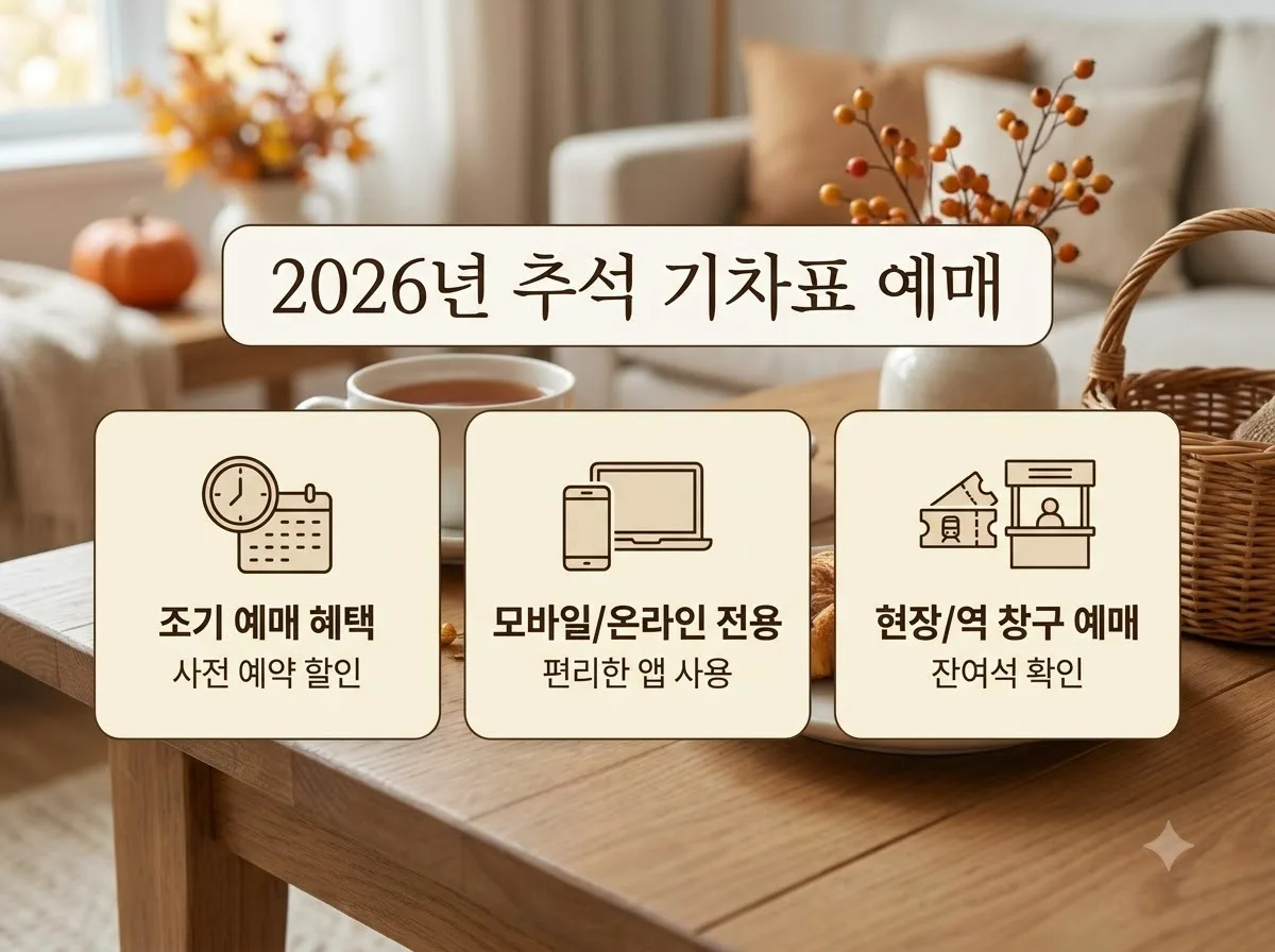 2026년 추석 기차표 예매 성공 가이드: 코레일 통합앱 회원가입 및 필수 체크리스트