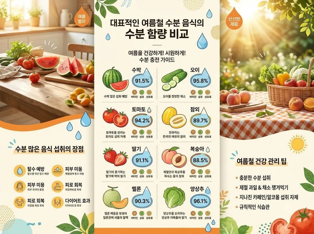 여름 혈압 관리에 도움 되는 수분 많은 음식 3가지와 식사 요령 이미지 1