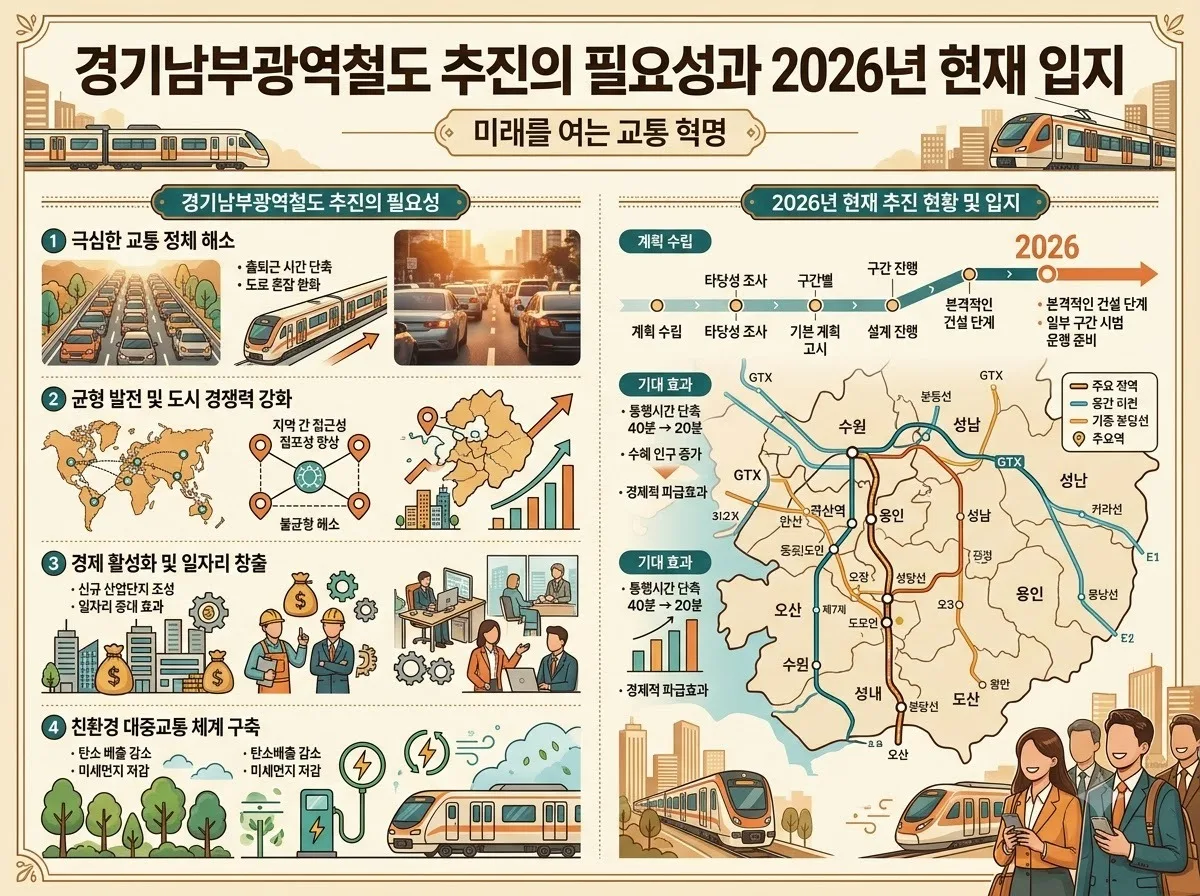 경기남부광역철도 2026년 추진 현황과 국가철도망 반영 가능성 분석 이미지 1