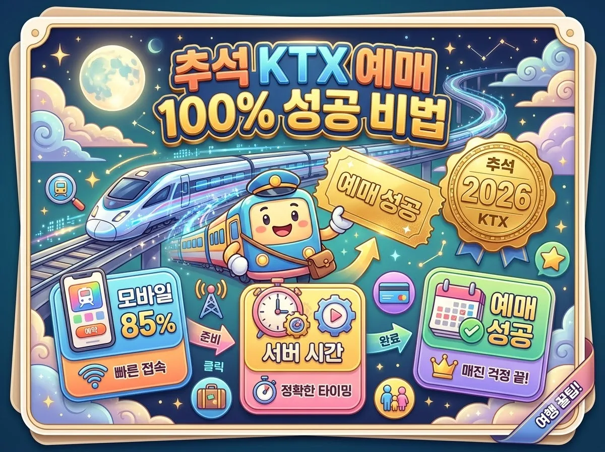 부산행 KTX 추석 승차권 예약 2026년 일정 및 예매 성공을 위한 핵심 가이드
