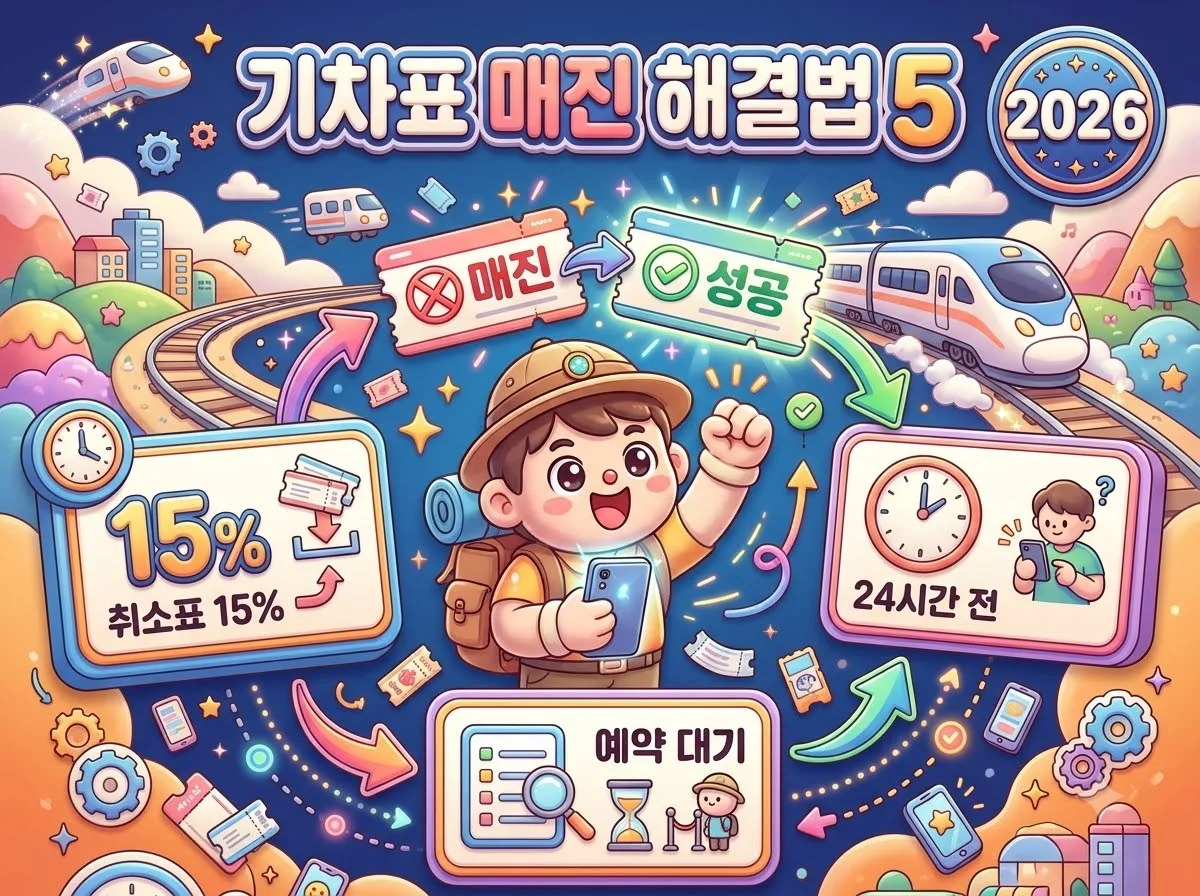 원하는 시간대 기차표 매진 시 해결하는 5가지 예매 방법 (2026년)