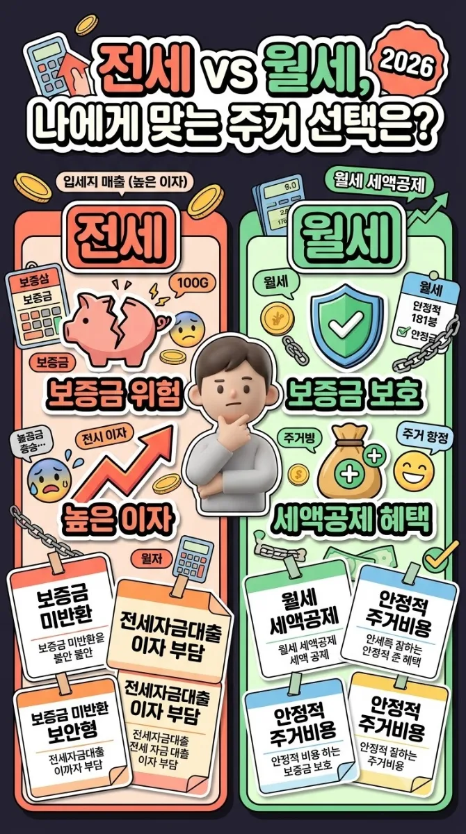 전세 대신 월세 찾는 이유, 2026년 주거 안정을 위한 필수 상식 이미지 1