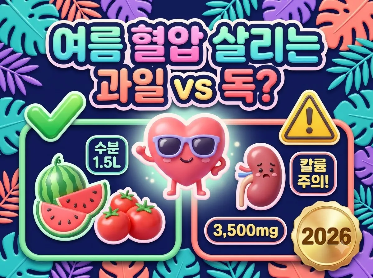 여름철 혈압 관리에 좋은 과일과 채소 5가지와 섭취 시 주의점