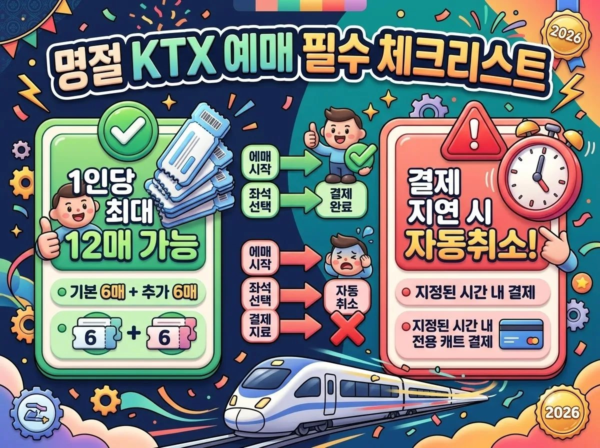 명절 KTX 승차권 예약 일정과 결제 방법 2026년 가이드 이미지 2