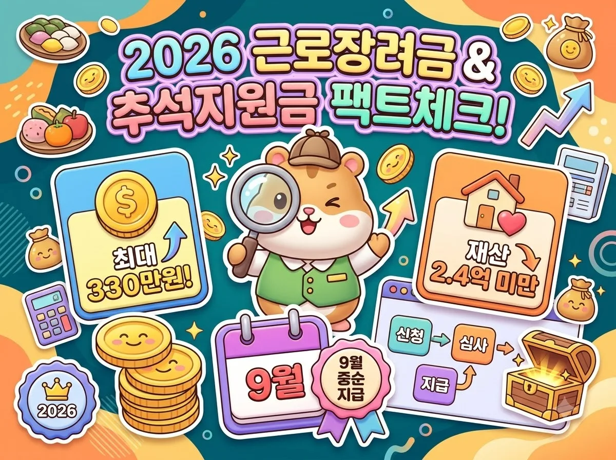 근로장려금·추석 민생지원금 2026년 하반기 수령 자격과 오해 정리