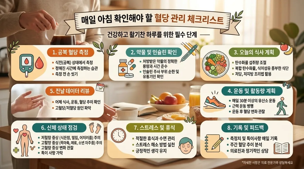 공복혈당 수치 낮추기: 2026년 기준 꼭 점검해야 할 생활습관 5가지 이미지 2