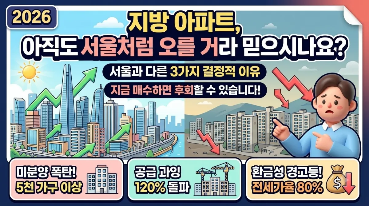 지방 아파트 시장 서울과 다른 이유 3가지와 매수 주의점