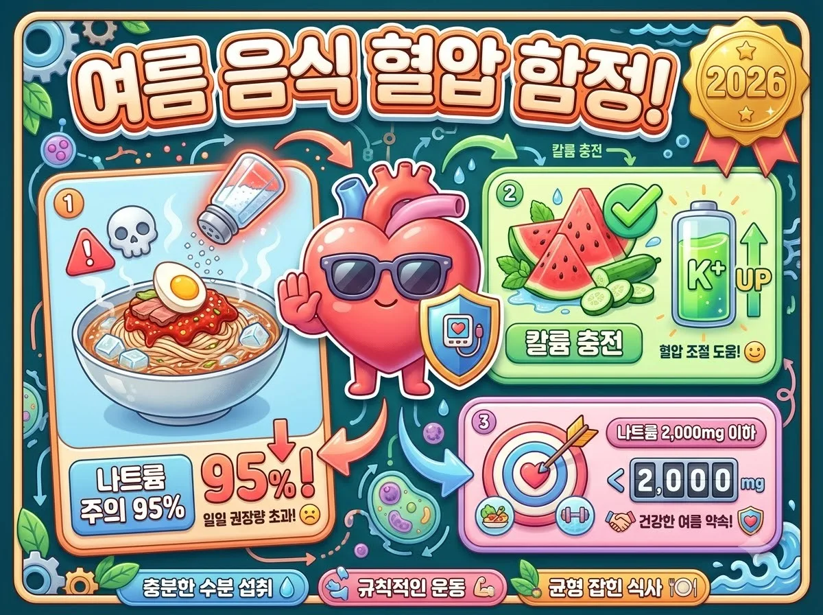 혈압 때문에 고민이라면 여름 음식, 피해야 할 함정 3가지