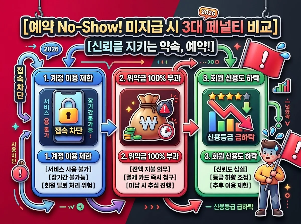 예약 성공 후 결제하지 않으면? 2026년 불이익과 주의점 5가지 이미지 2