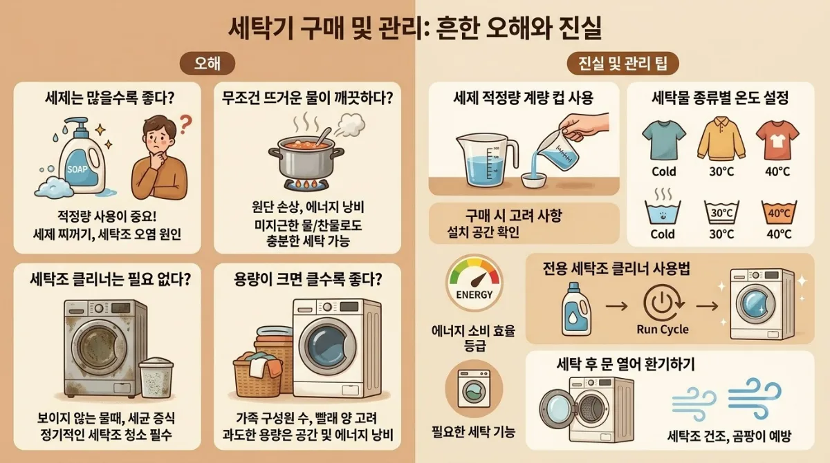 세탁기 구매 가이드: 2026년 후회 없는 드럼 vs 통돌이 선택법 이미지 1
