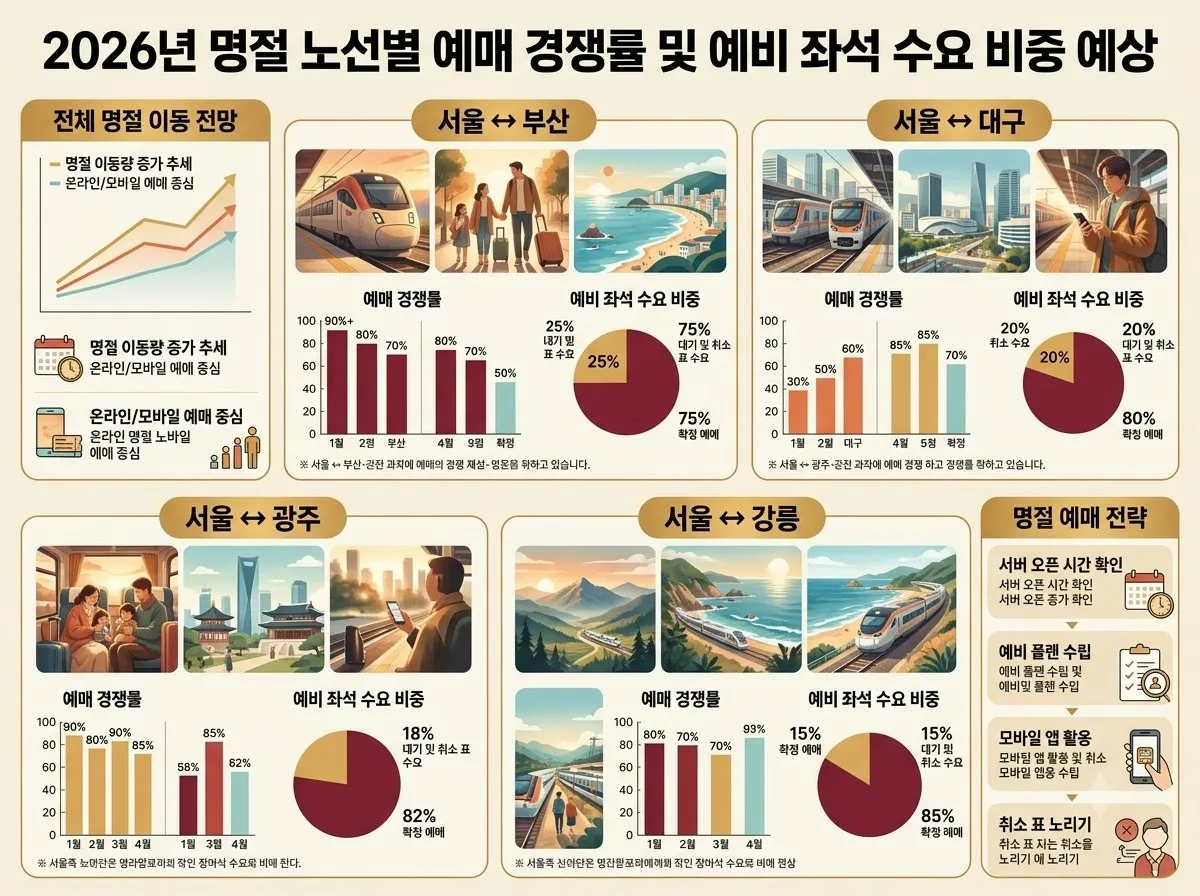 경부선 호남선 명절 승차권 예매 일정 비교와 2026년 필수 주의점 이미지 2