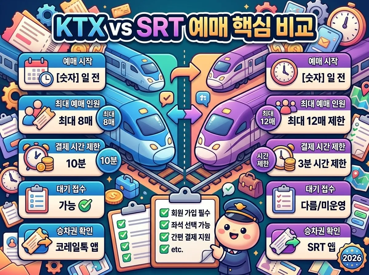 경부선 추석 열차표 예매 정보, 2026년 예약 실패를 피하는 방법 이미지 2