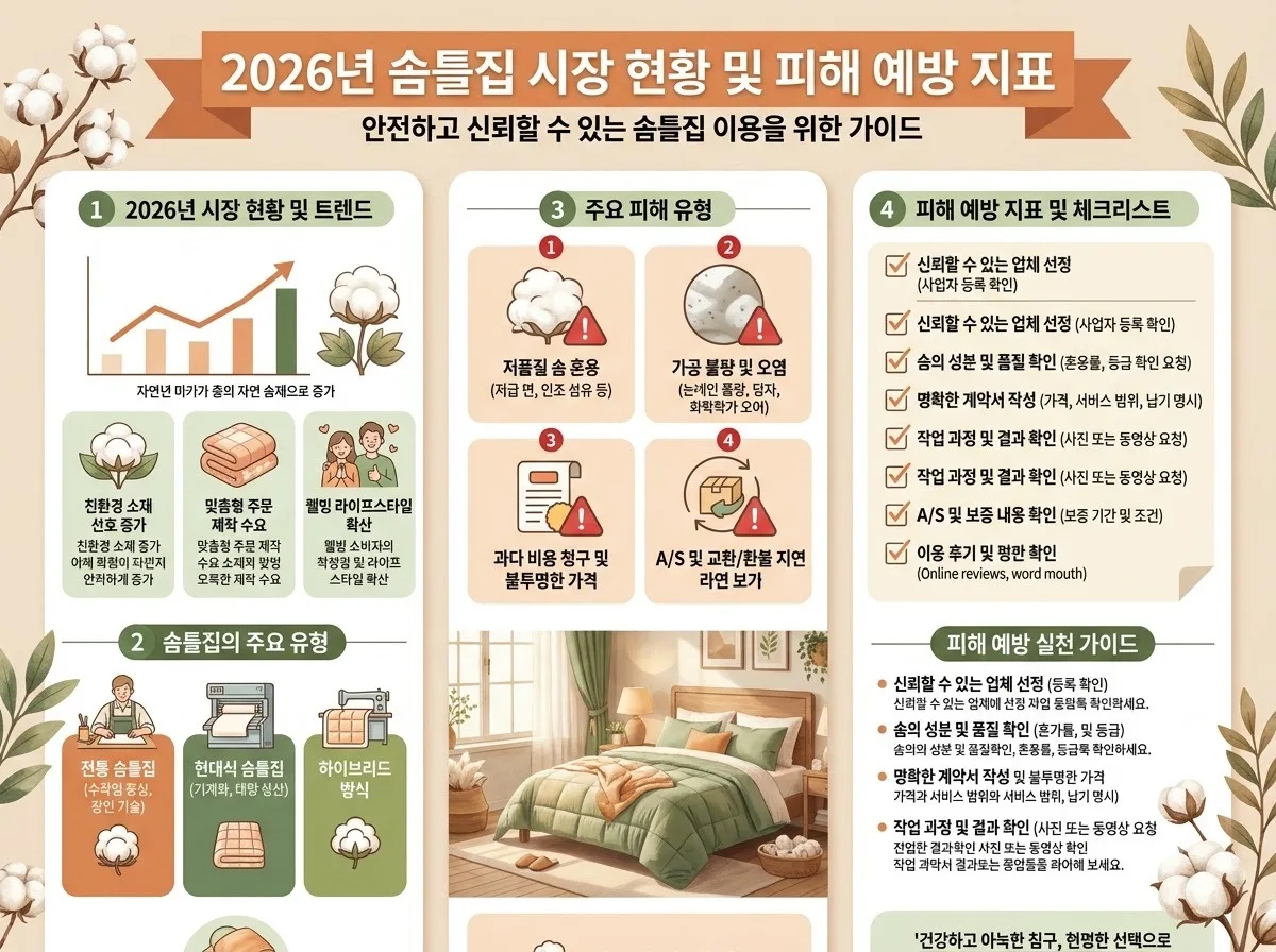 솜틀집 선정 시 가격보다 중요한 3가지 핵심 체크리스트와 2026년 주의사항 이미지 2