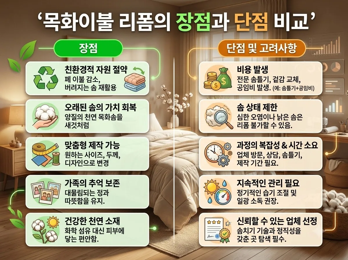 목화이불 리폼 2026 가이드: 솜틀기 비용과 주의점 3가지 이미지 1