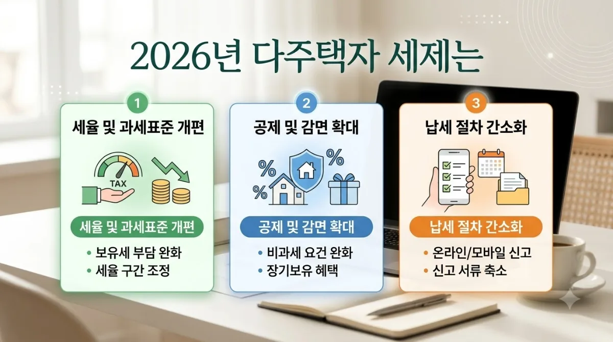 2026년 다주택자 부동산 세금 변화, 실수하기 쉬운 3가지 핵심 체크리스트