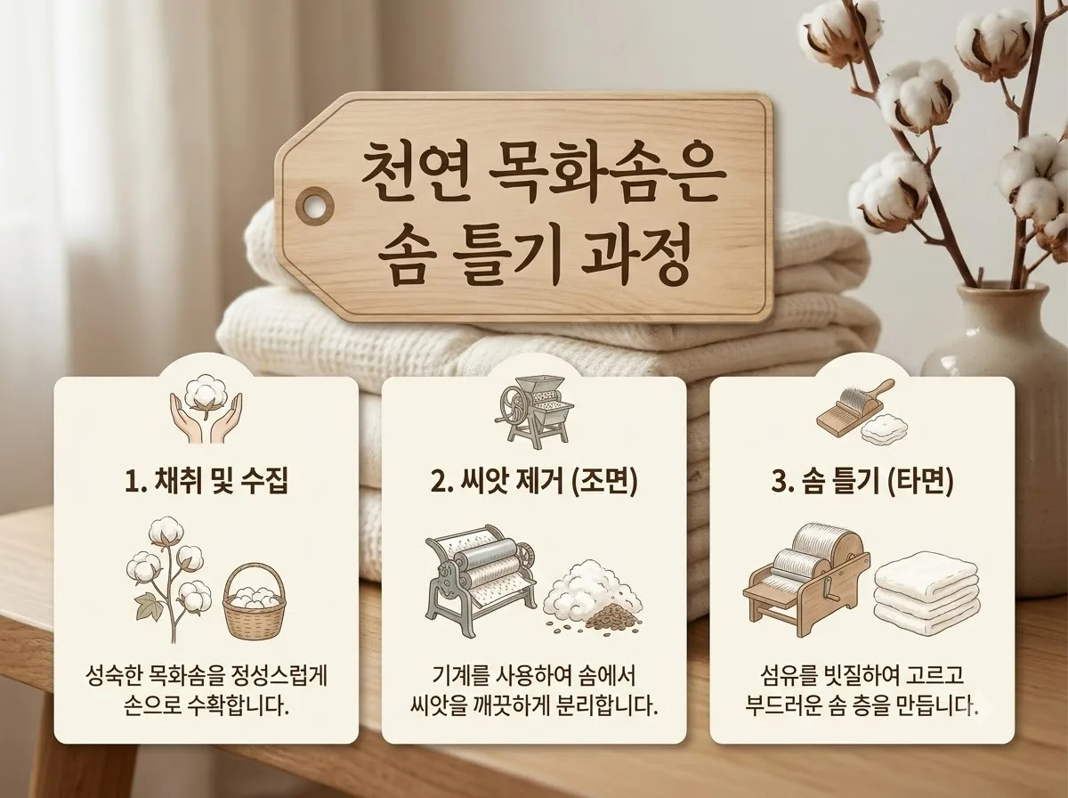 2026년 천연 목화솜 100% 활용법: 이불 리폼과 맞춤 방석 제작 가이드