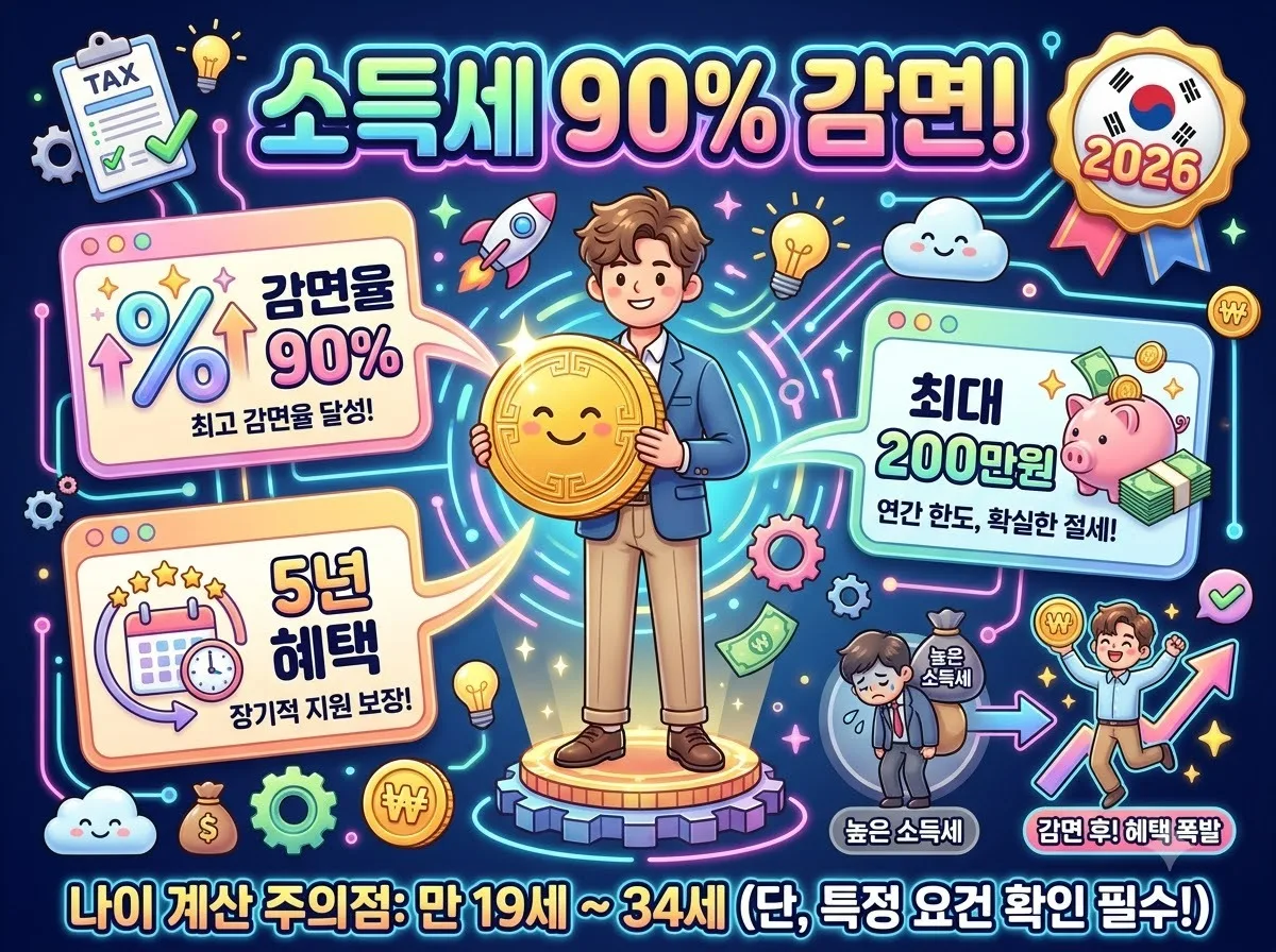 중소기업 취업자 소득세 감면 신청 조건과 나이 계산 시 3가지 주의점